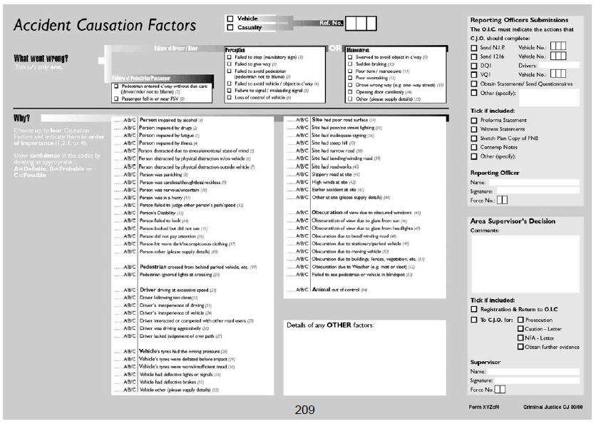 Accident Causation Factors