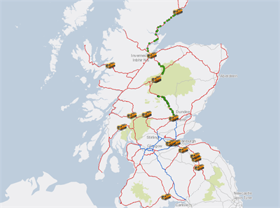 Traffic Scotland's gritter tracker