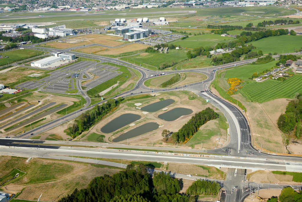 Aerial photo of Craibstone Junction