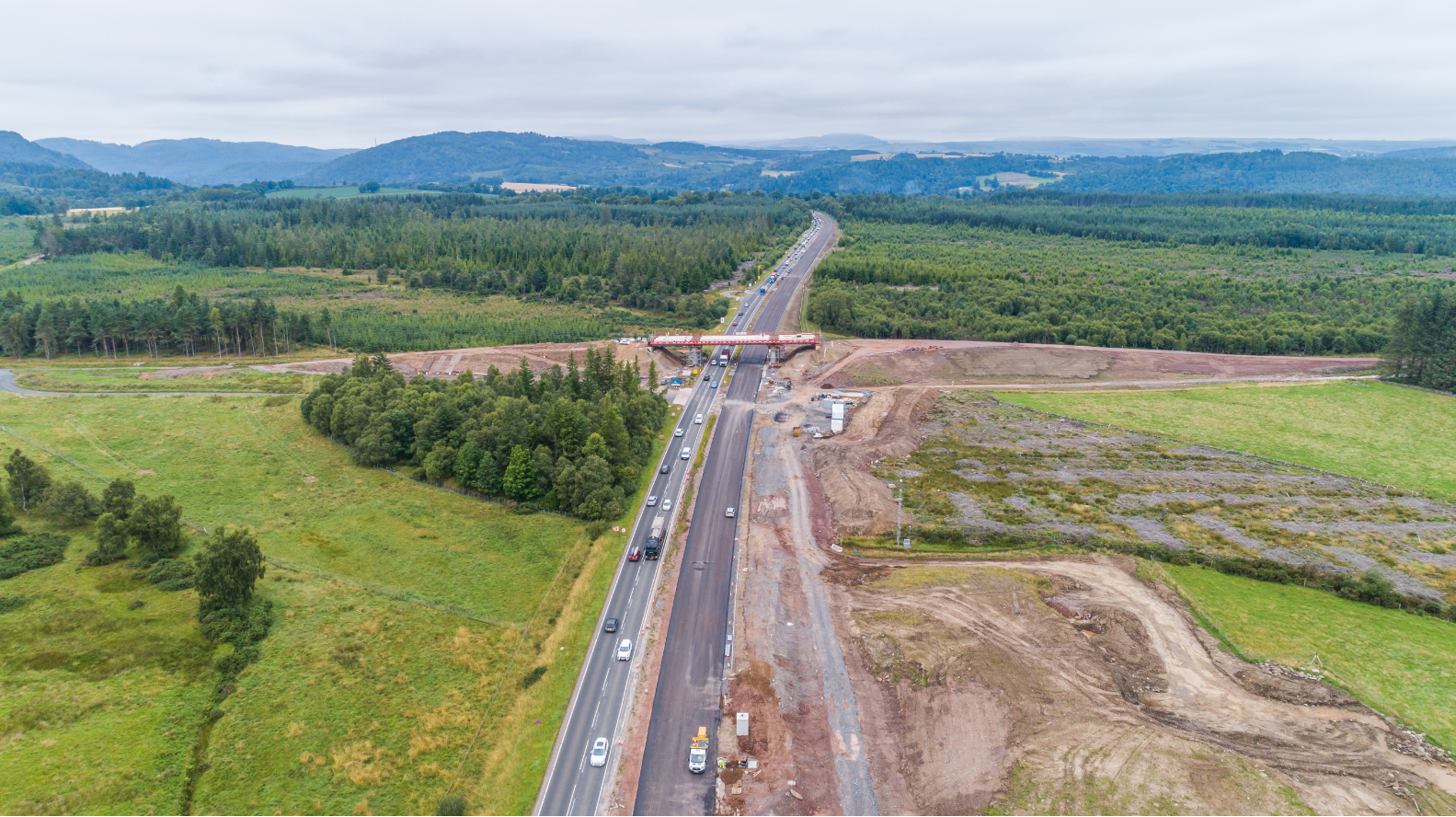 The A9 southbound carriageway.