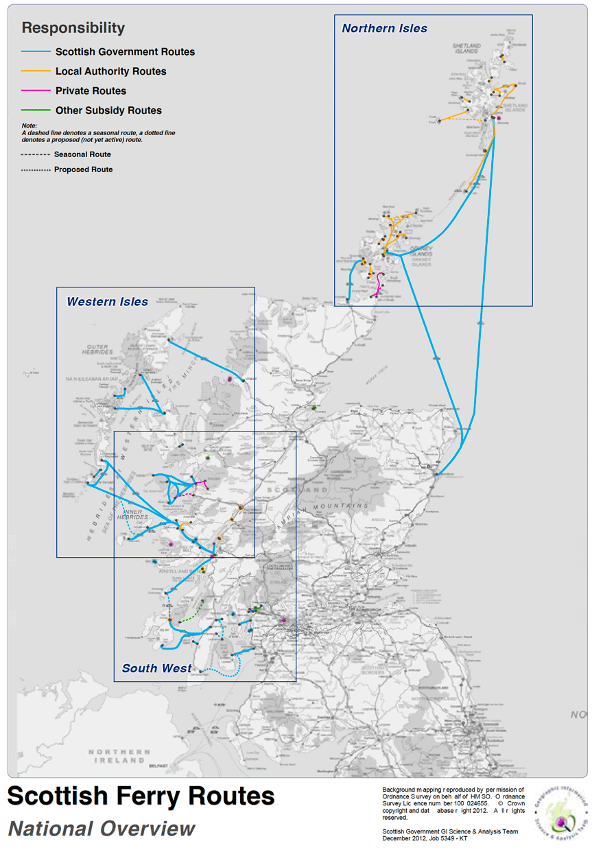 Fig 9.2: Maps showing all routes