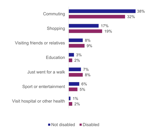 Figure 11: Purpose of journey, as described above