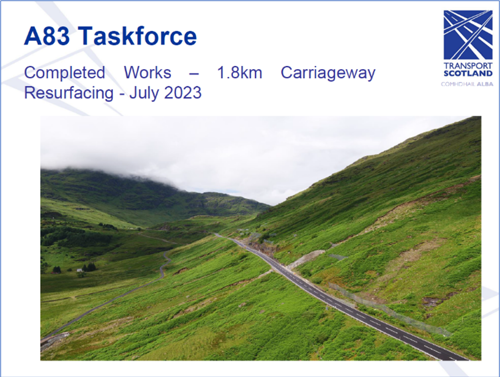 New surface on the 1.8km of the A83