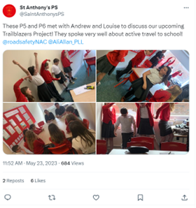Figure 7: St. Anthony&#x27;s Primary School Social Media Posts, as described in the text above