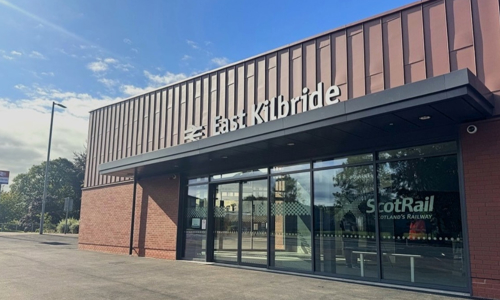 East Kilbride train station entrance