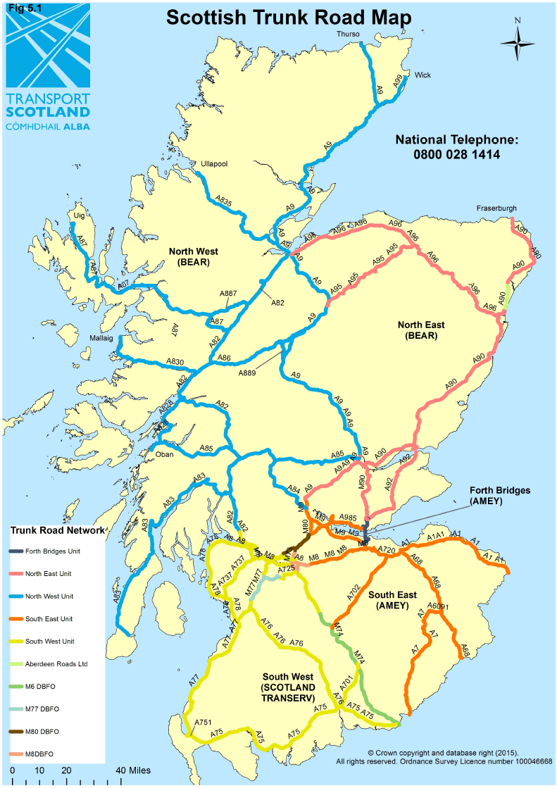 Figure 5.1: Scottish Trunk Road Map Figure 5.1: Scottish Trunk Road Map