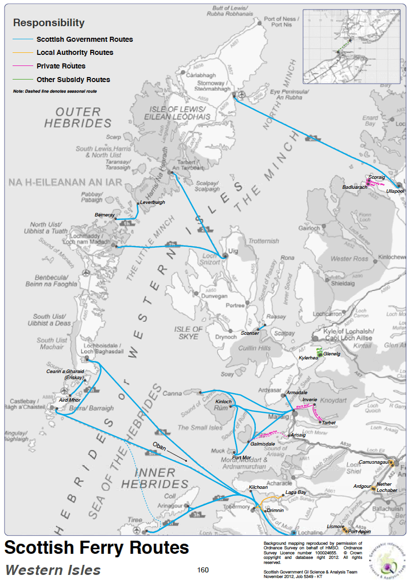 Figure 9.4: Scottish Ferry Routes South Western Isles Figure 9.4: Scottish Ferry Routes South Western Isles