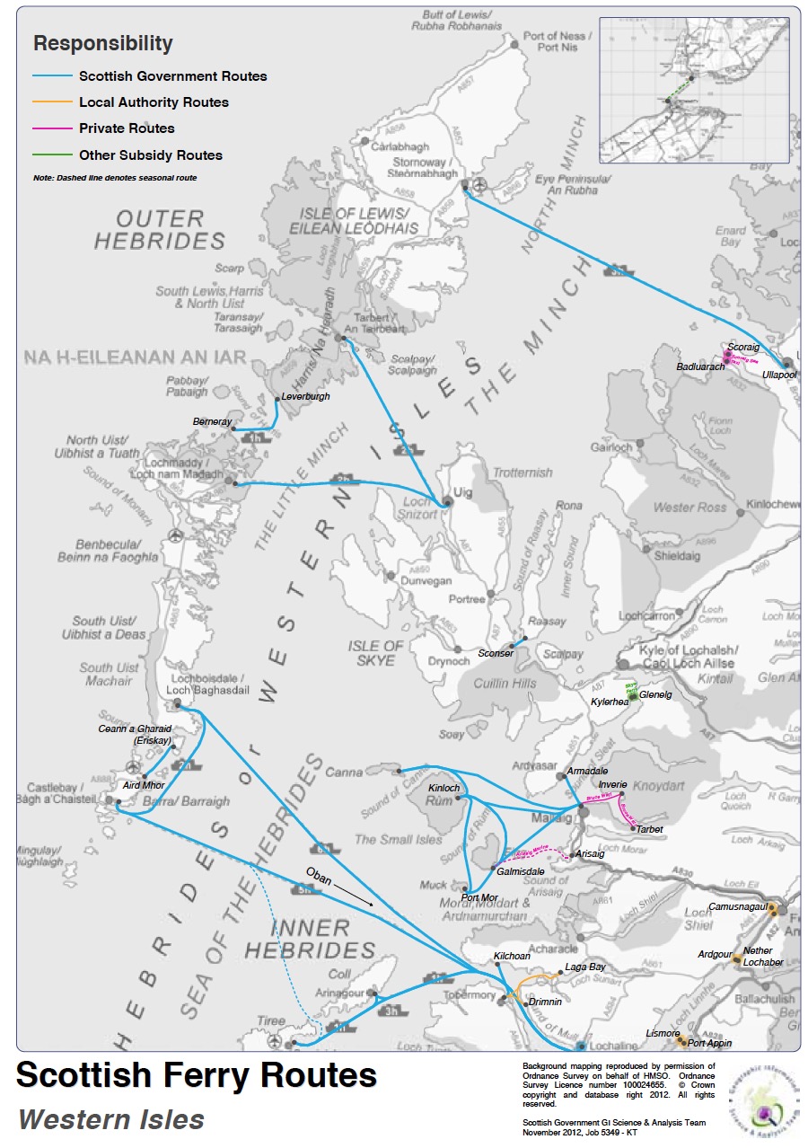 Figure 9.4: Scottish Ferry Routes - Western Isles Figure 9.4: Scottish Ferry Routes - Western Isles