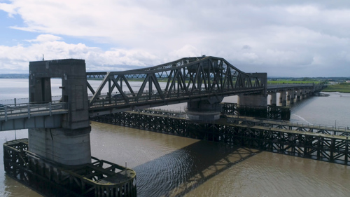 Drone shot of the Kincardine Bridge